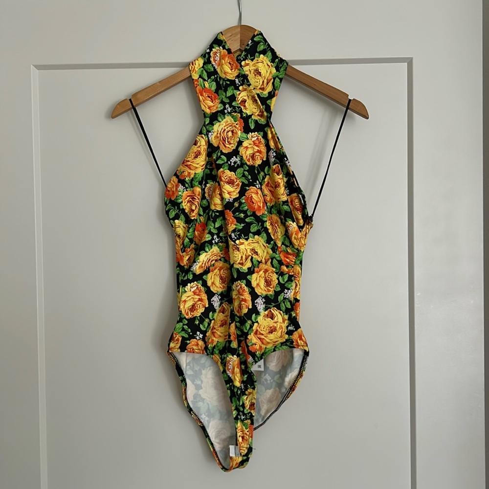 ZARA FLORAL ONE PIECE SWIMSUIT SWIMWEAR SIZE S NWT